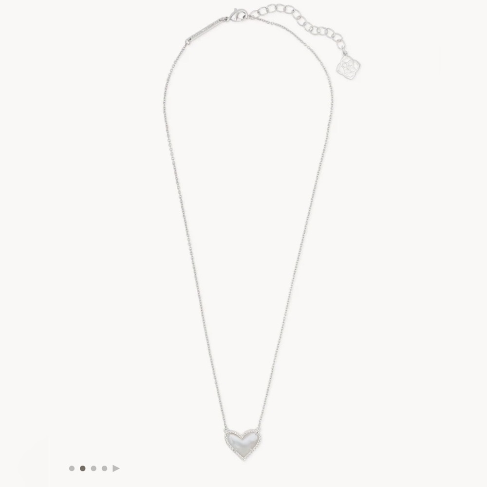 Kendra Scott Silver Heart Pendant Necklace